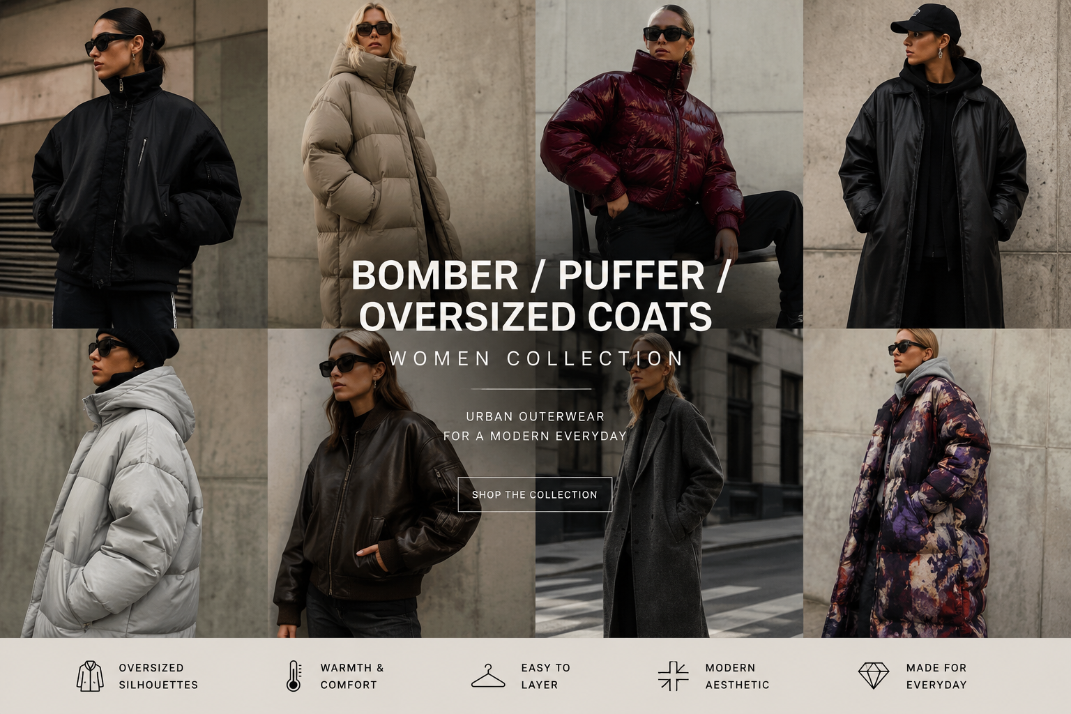 Bomber / Puffer / Oversized Coats - Women