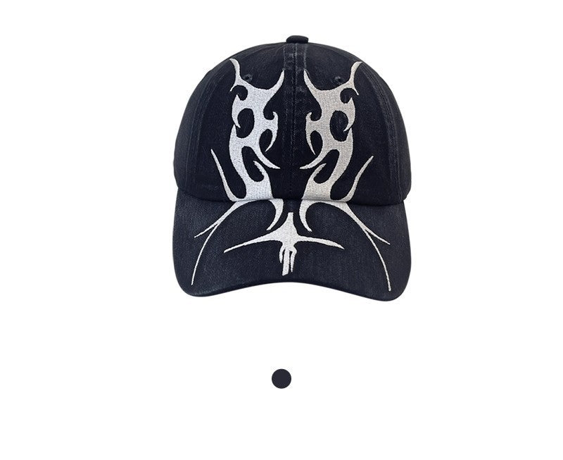 Embroidered Flame Baseball Cap