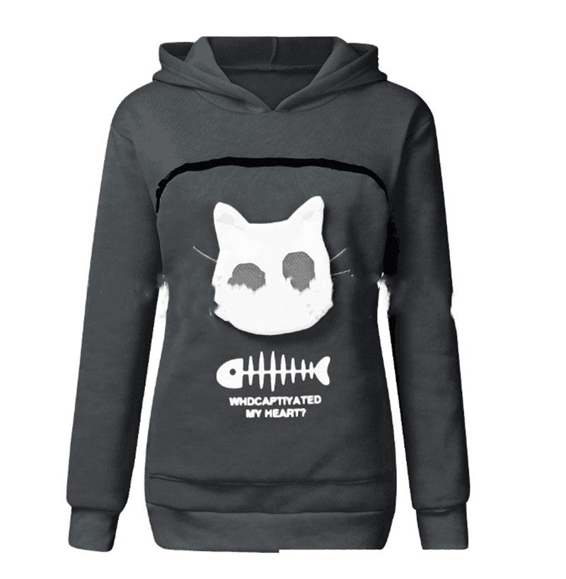 Cute Cat Pocket Hoodie