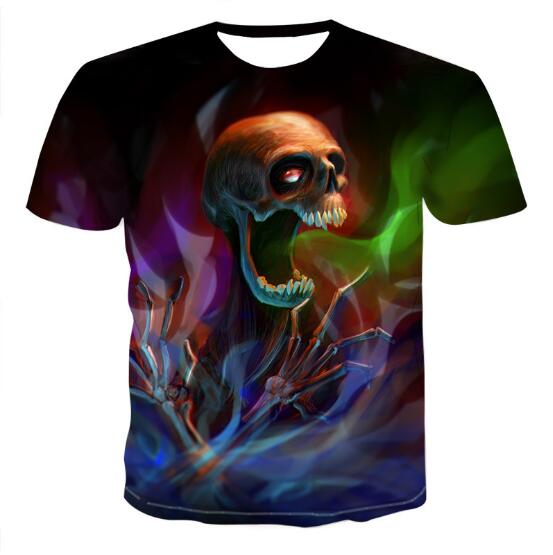 3D Skull Graphic T-Shirt