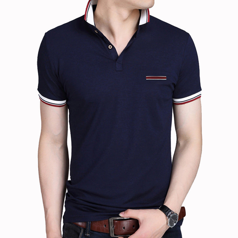 Lapel Collar Short Sleeve T-Shirt