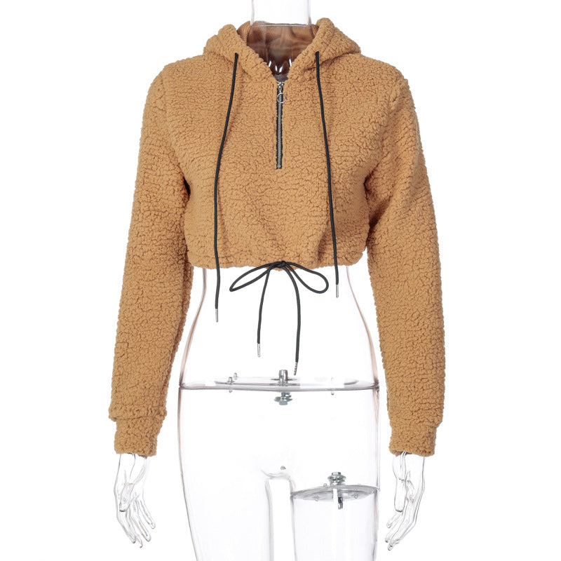 Cropped Teddy Hoodie