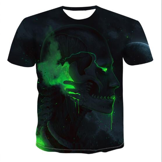 3D Skull Graphic T-Shirt