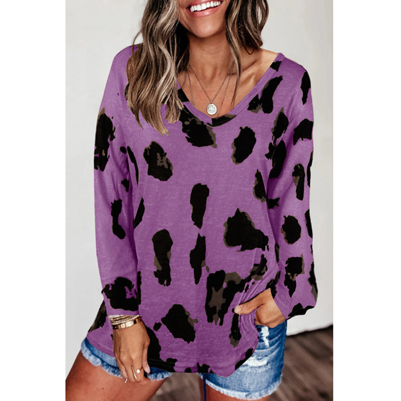 Loose Long Sleeve Printed T-Shirt