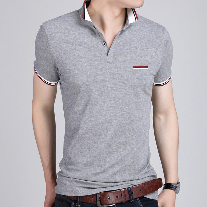 Lapel Collar Short Sleeve T-Shirt