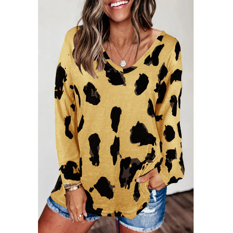 Loose Long Sleeve Printed T-Shirt