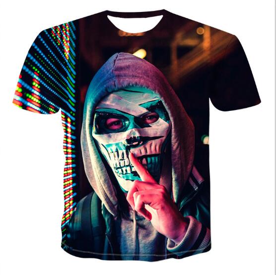 3D Skull Graphic T-Shirt