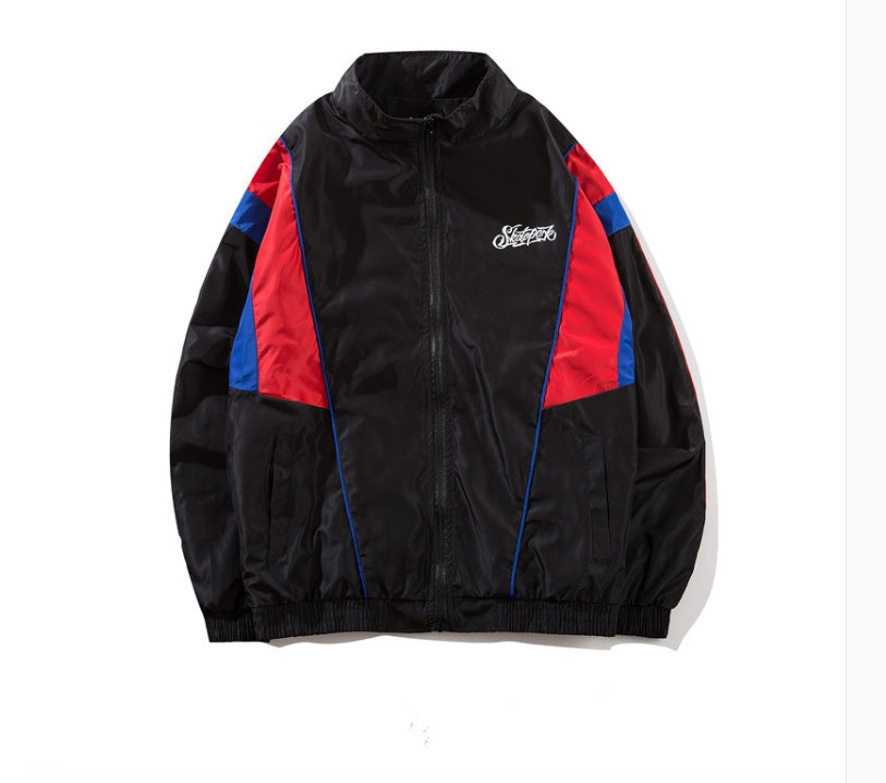 Contrast Stitching Windbreaker – Thin Hip Hop Streetwear Jacket