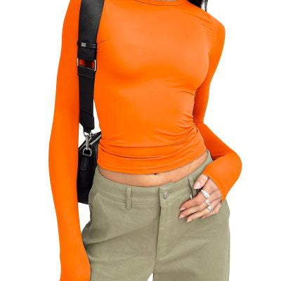 Slim Long-Sleeve Pullover Top
