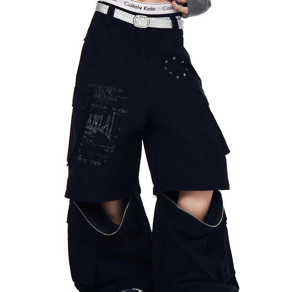 Removable Multi-Pocket Cargo Pants