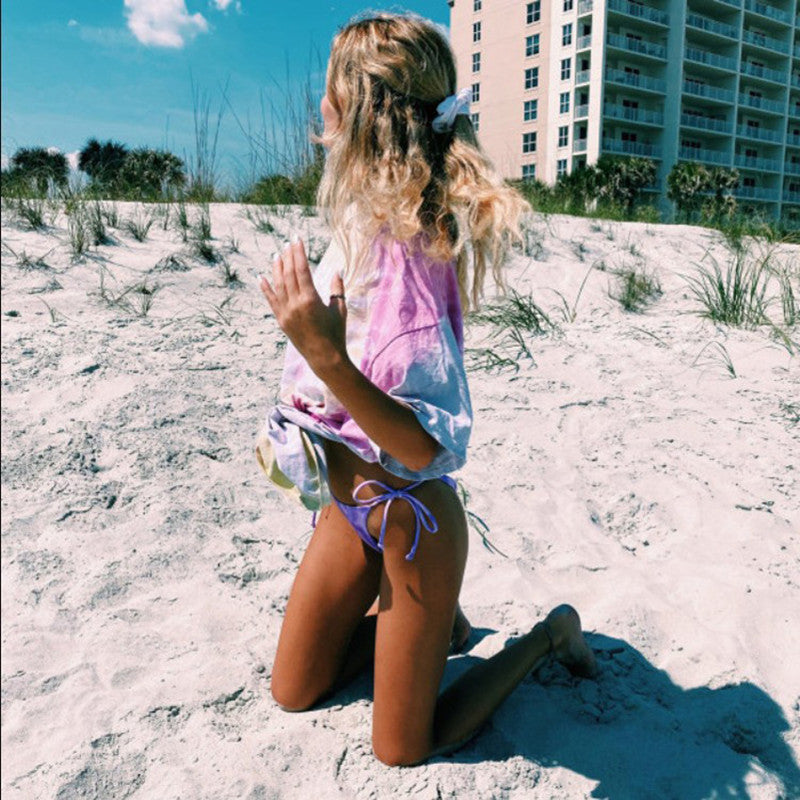 Boho Sun Tie-Dye Oversized T-Shirt Dress