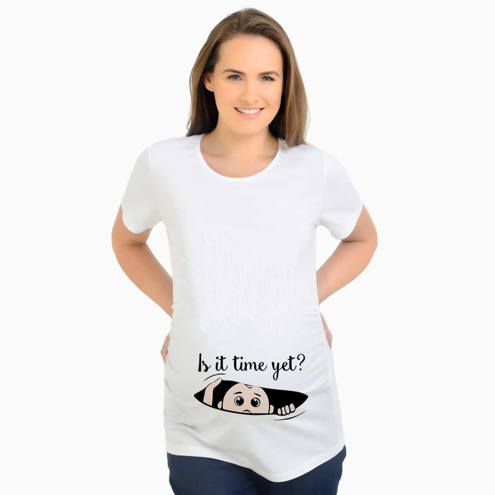 Cute Cartoon Maternity T-Shirt