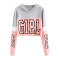Patchwork Crop Hoodie