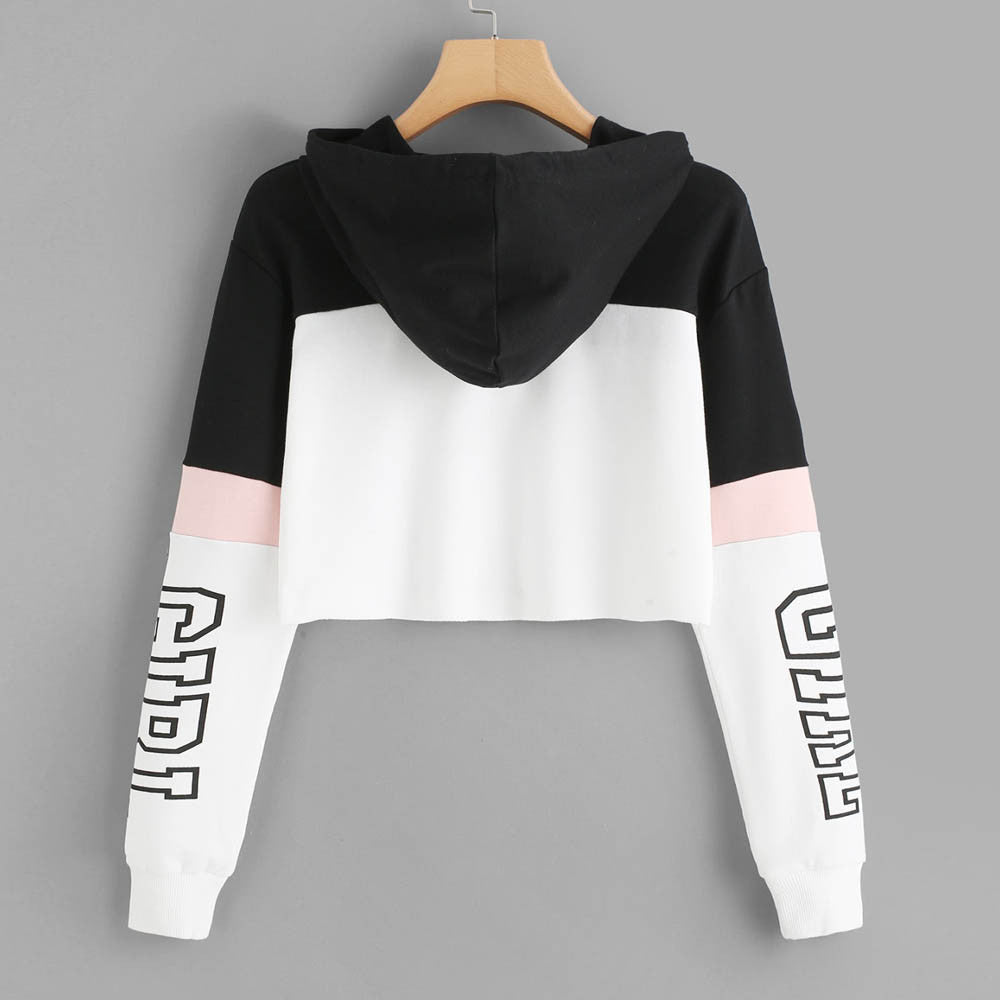 Patchwork Crop Hoodie