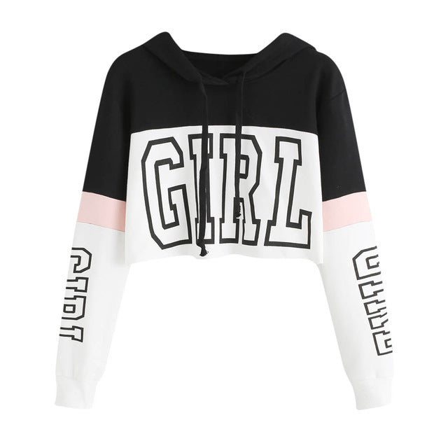 Patchwork Crop Hoodie