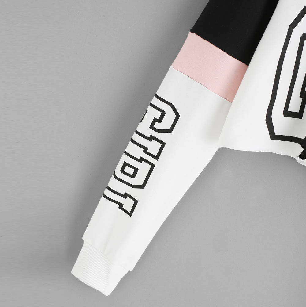 Patchwork Crop Hoodie