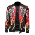 Luxury Gold Print Bomber Jacket