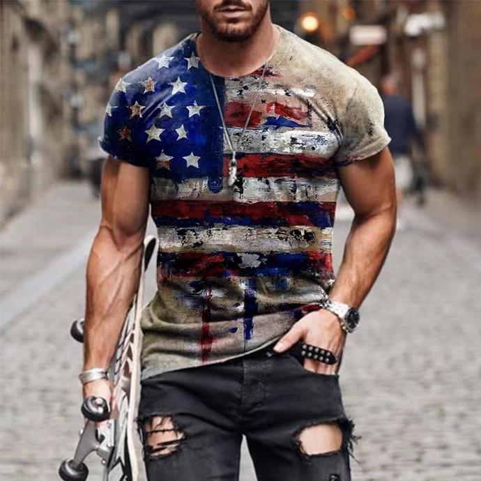 Vintage USA Flag Graphic T-Shirt