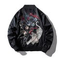 Embroidered Streetwear Bomber Jacket