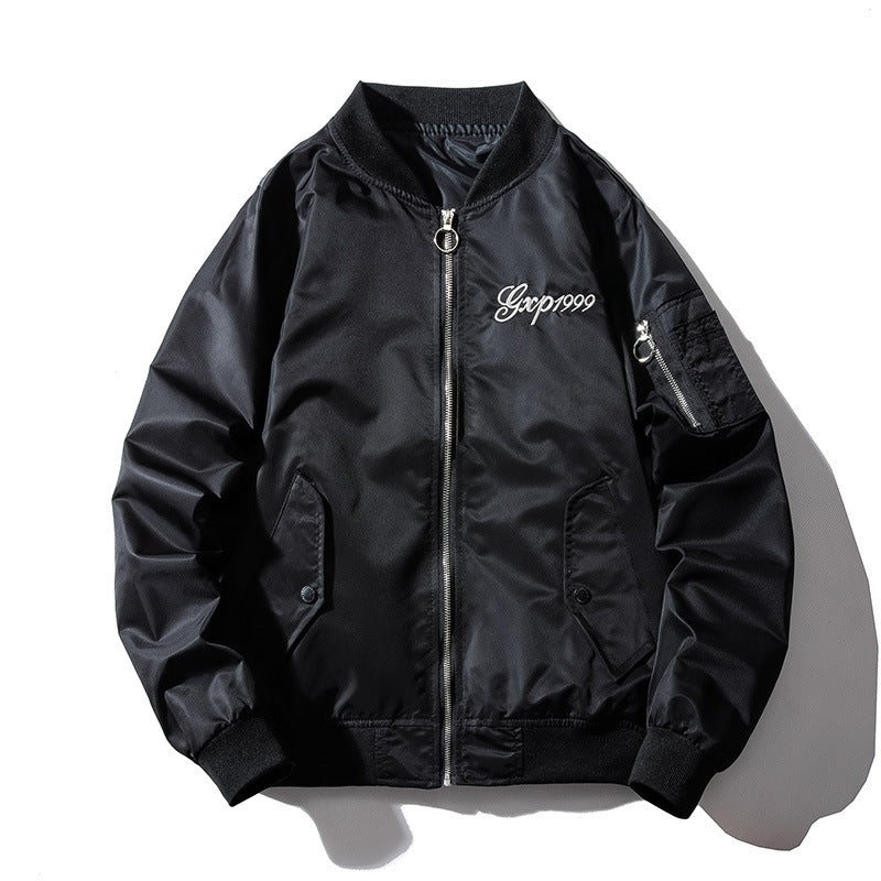 Embroidered Streetwear Bomber Jacket