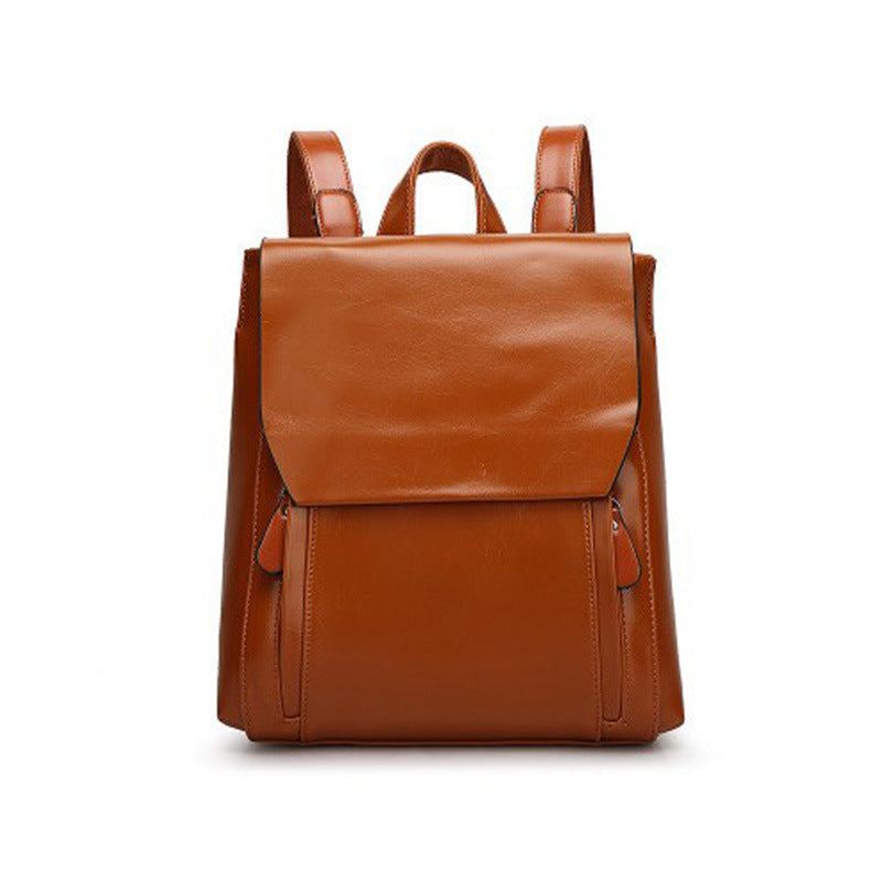Genuine Leather Crossbody Backpack
