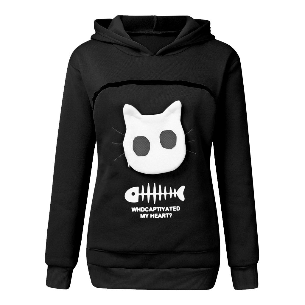 Cute Cat Pocket Hoodie