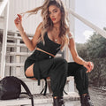 D-Button Cutout Cargo Pants