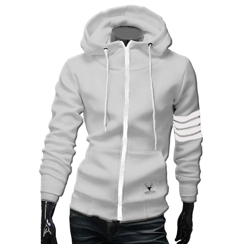 Slim Fit Hooded Zip Sweatshirt