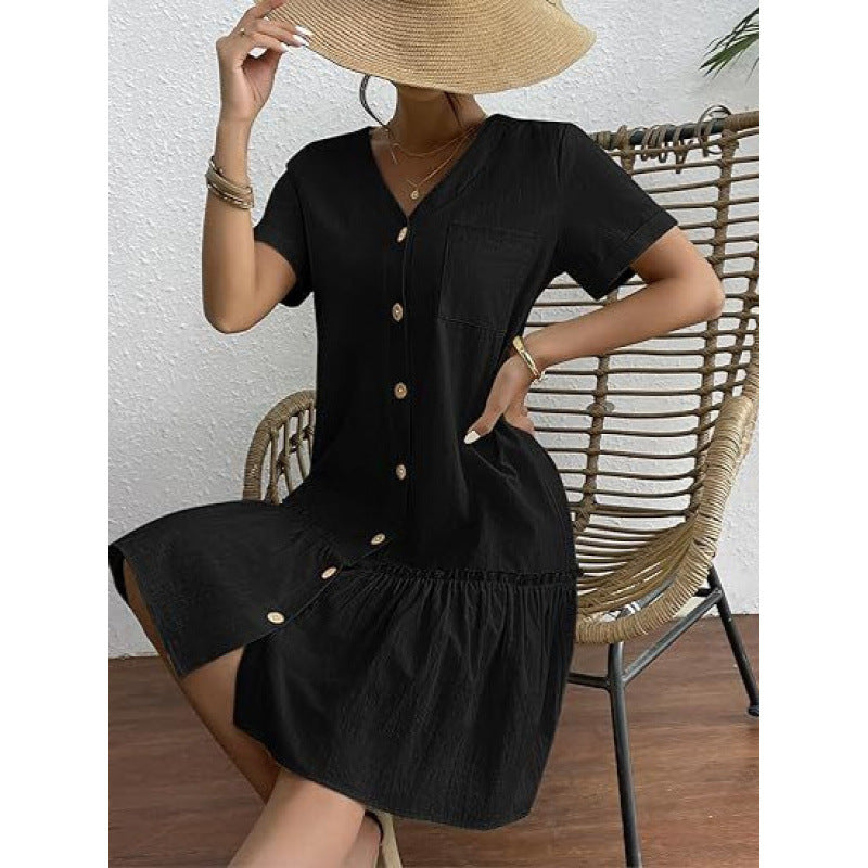 Loose Cotton Linen Summer Dress