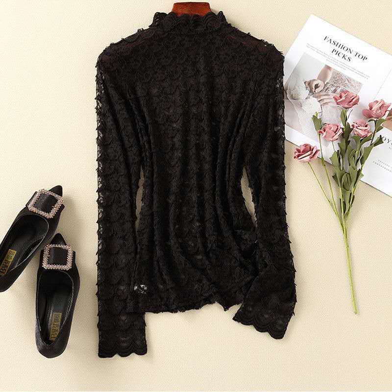 Sheer Mesh Long Sleeve Top