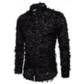 Feather Tassel Lapel Shirt