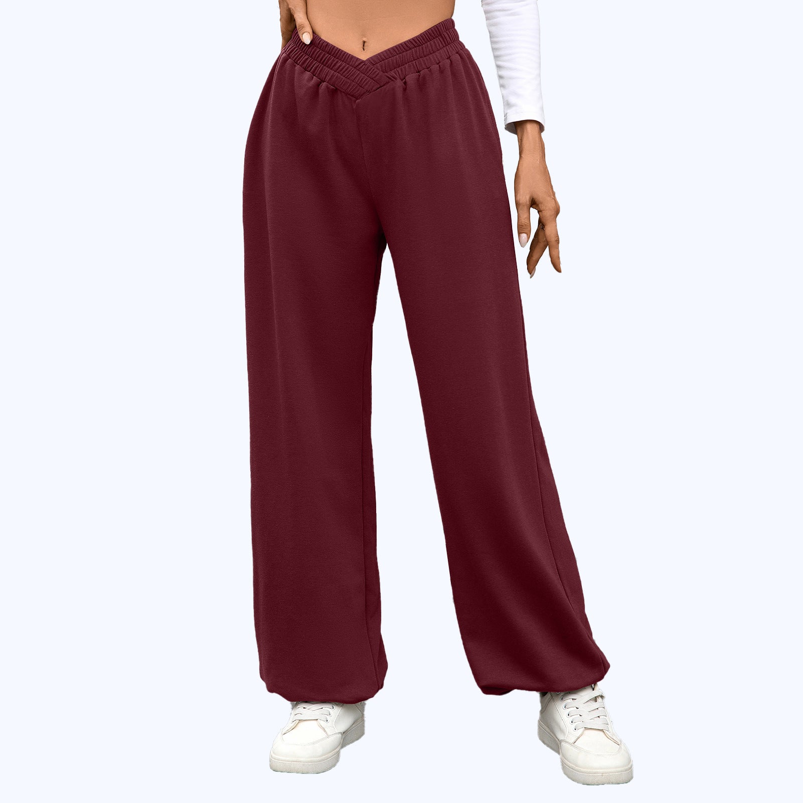 High Waist Ankle-Tied Trousers