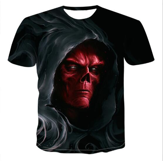 3D Skull Graphic T-Shirt