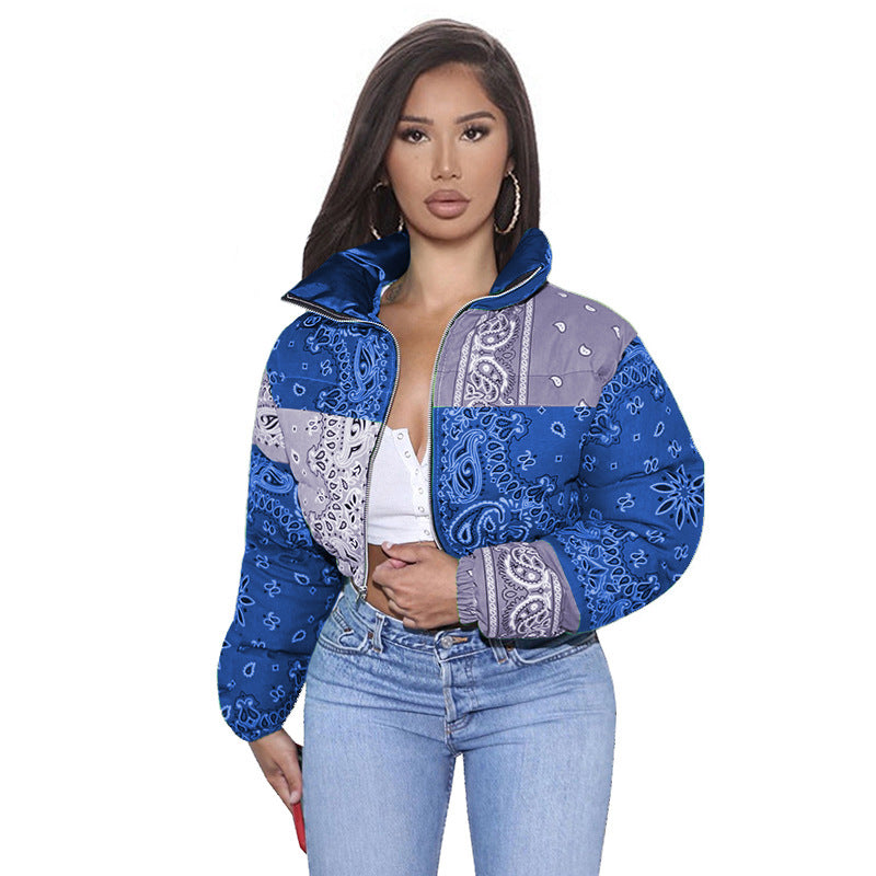 Arctic Bloom Women’s Cotton Puffer Jacket