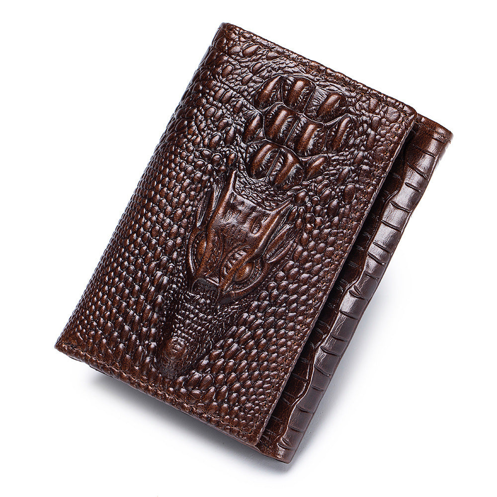 First Layer Cowhide Carved Leather Wallet