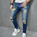 Distressed Slim Fit Elastic Jeans