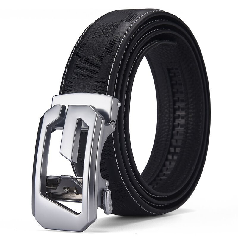 Leather Belt with Letter Engraving