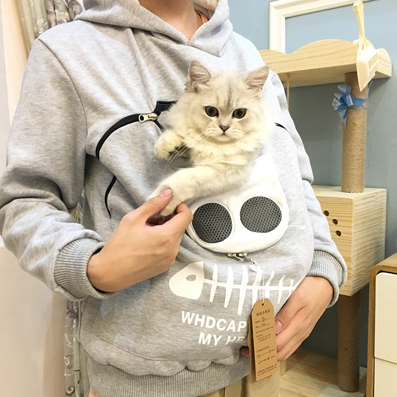 Cute Cat Pocket Hoodie