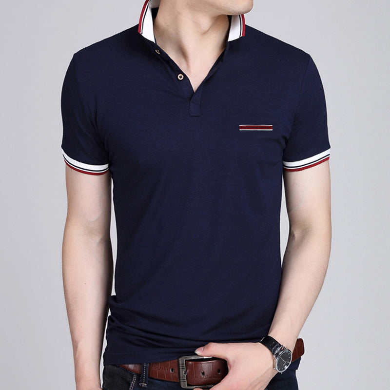 Lapel Collar Short Sleeve T-Shirt