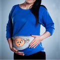 Plus Size Maternity Cartoon Graphic Long Sleeve Tee