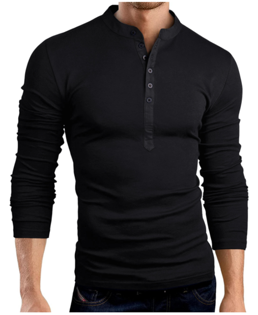Long Sleeve V-Neck Slim Fit T-Shirt