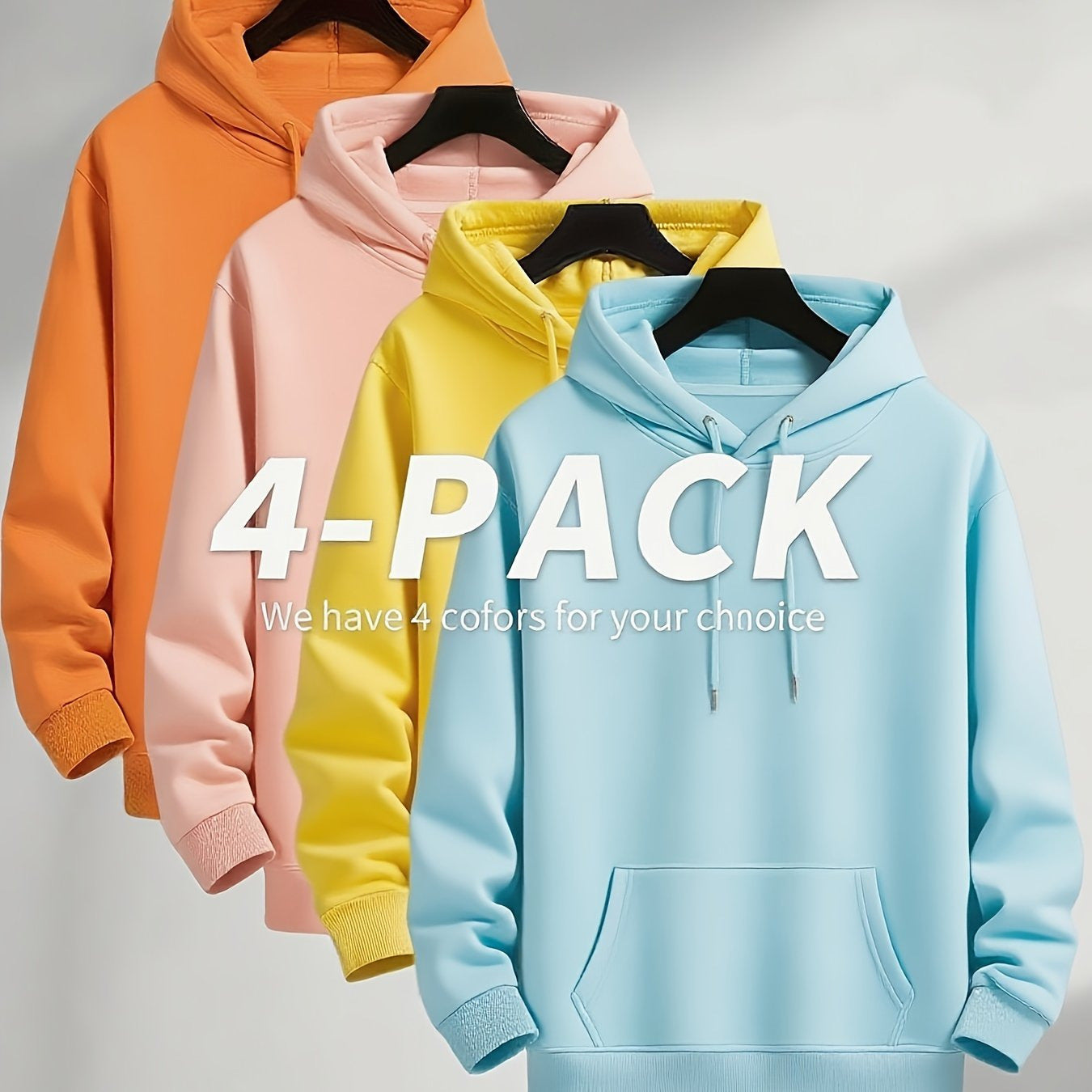 4-Pack Unisex Heavyweight Pullover Hoodie
