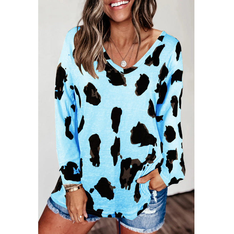 Loose Long Sleeve Printed T-Shirt