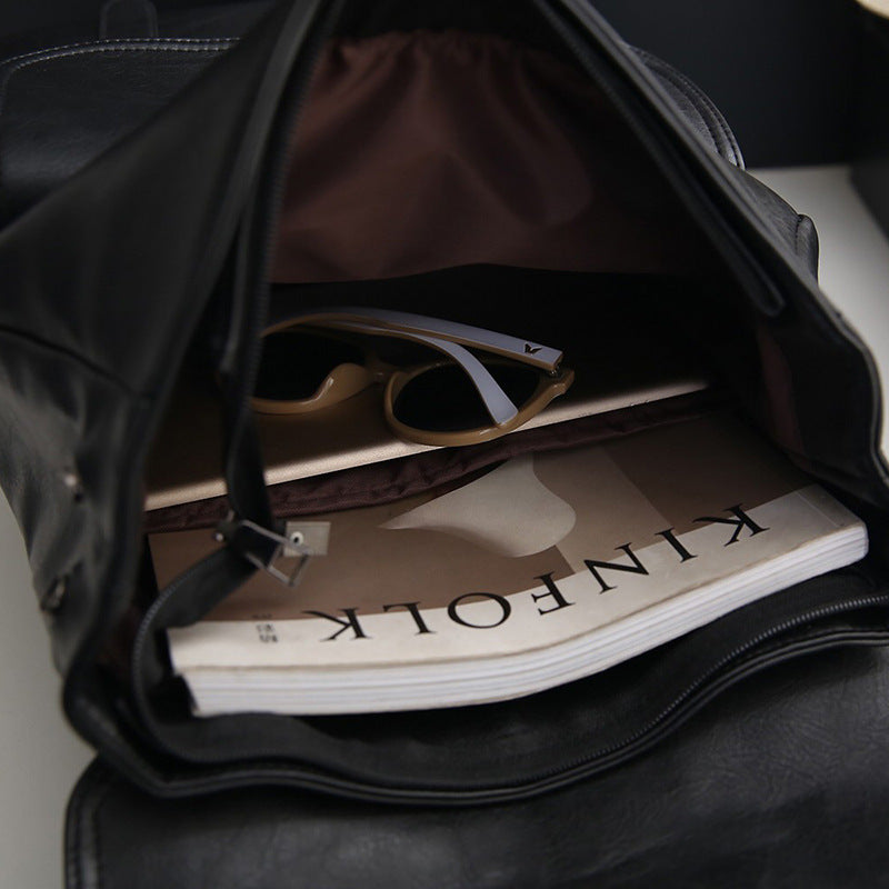 Vintage Leather Laptop Backpack