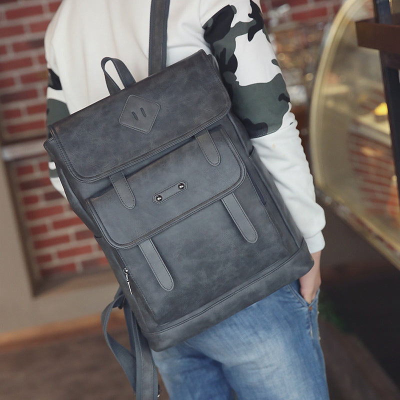 Vintage Leather Laptop Backpack