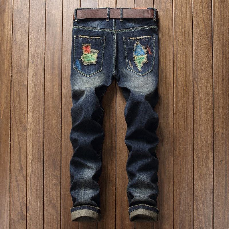 Urban Paint Distressed Straight Jeans