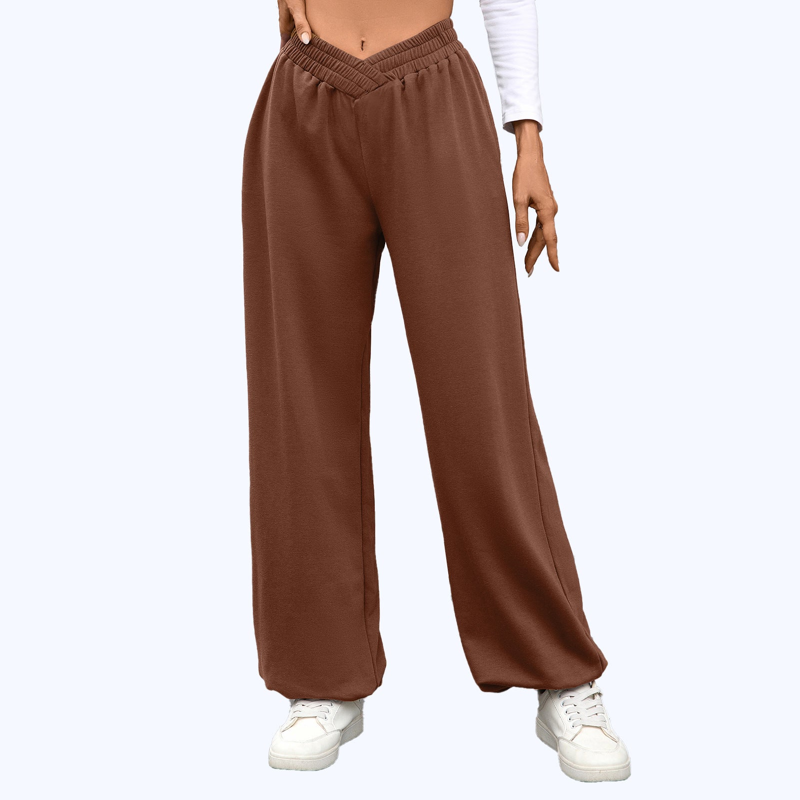 High Waist Ankle-Tied Trousers