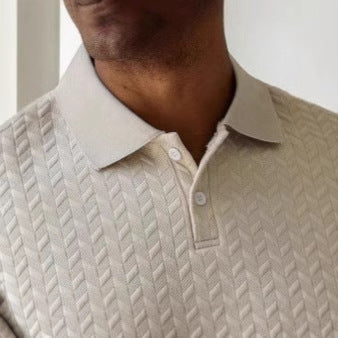 Textured Slim Fit Polo Shirt