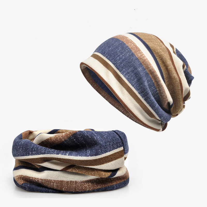 Urban Striped Scarf Hat
