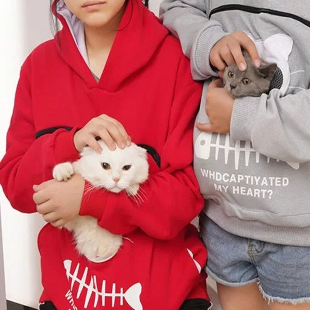 Cute Cat Pocket Hoodie